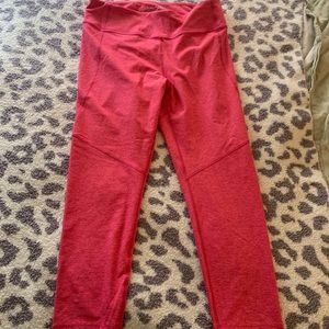 Pink cropped outdoor voices leggings